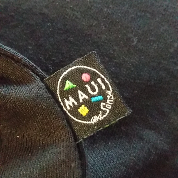 Maui and Sons Classic Cookie Logo BLACK T-shirt Small - Picture 5 of 7